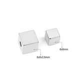 50pcs Stainless Steel Cube Spacer Beads for DIY Jewelry Making