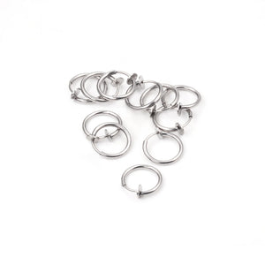 50pcs Stainless Steel Earrings Clip Nose Belly Button Jewelry