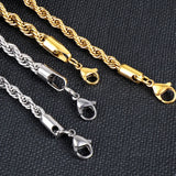 ASON Twisted Rope Chain Necklace Stainless Steel Choker
