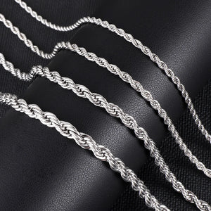 ASON Twisted Rope Chain Necklace Stainless Steel Choker