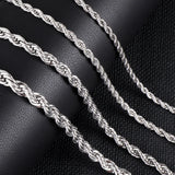 ASON Twisted Rope Chain Necklace Stainless Steel Choker