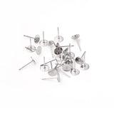100pcs Stainless Steel Blank Earring Studs for DIY Jewelry Making