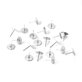 100pcs Stainless Steel Blank Earring Studs for DIY Jewelry Making