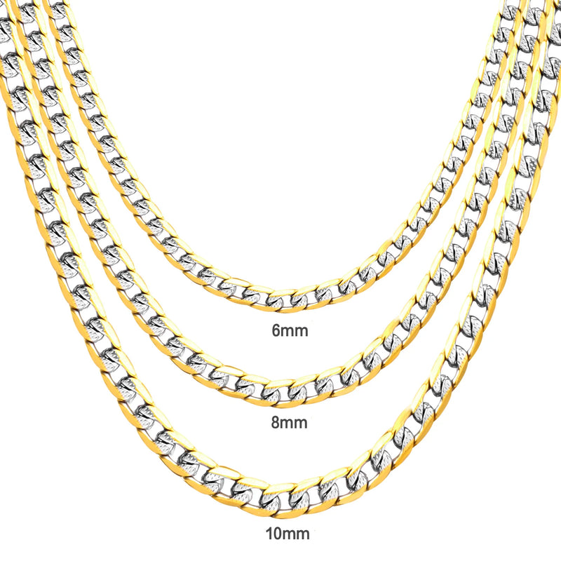 ASON High Stainless Steel Chain Jewelry Womem Men Necklace