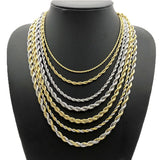 ASON Hip-Hop Stainless Steel Rope Chain Necklace Waterproof Collar