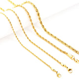 ASON Stainless Steel Twist Chain Necklace, 2-5mm Pendant Gift