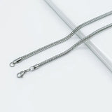 ASON Stainless Steel Foxtail Chain Necklace for Men Women