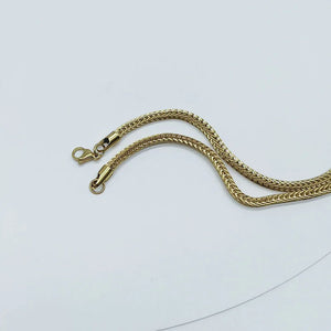 ASON Stainless Steel Foxtail Chain Necklace for Men Women