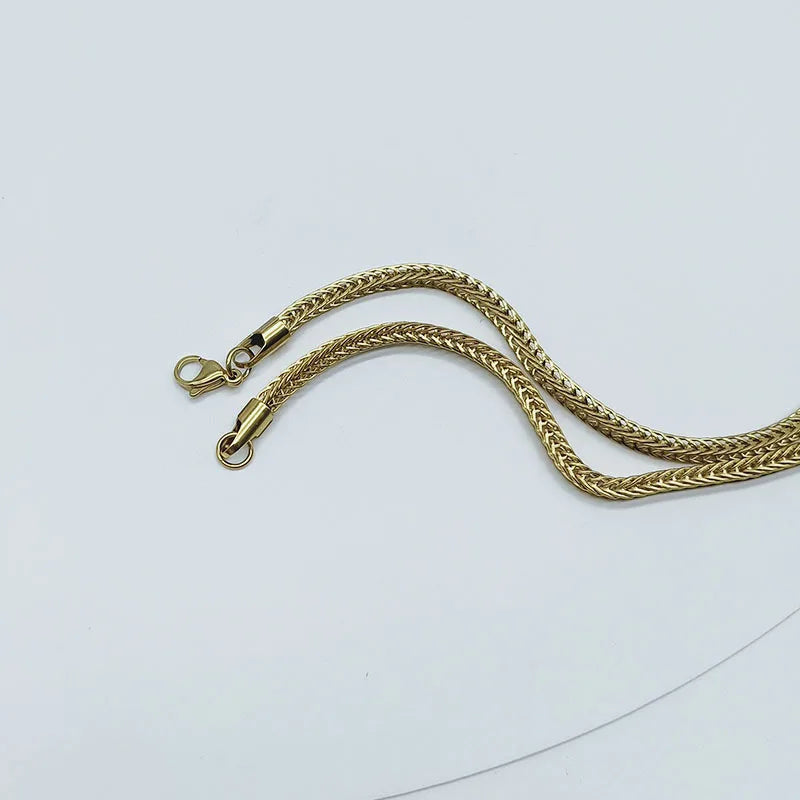 ASON Stainless Steel Foxtail Chain Necklace for Men Women