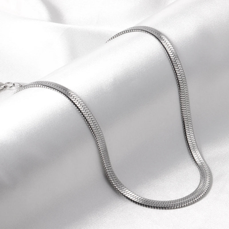 ASON Stainless Steel Sliver Blade Chain For Necklace Collar Bracelet Jewelry