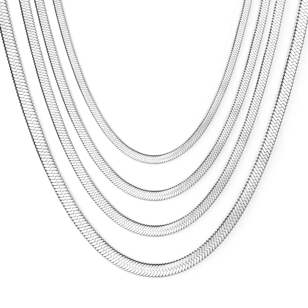 ASON Stainless Steel Sliver Blade Chain For Necklace Collar Bracelet Jewelry