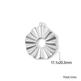 ASON Stainless Steel Sliver Irregular Pendant Single Hole Charm