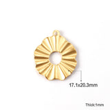 ASON Stainless Steel Sliver Irregular Pendant Single Hole Charm