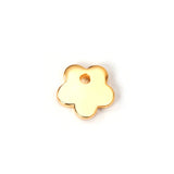 100Pcs Silver Flower Stainless Steel Pendant Charm DIY Jewelry Making