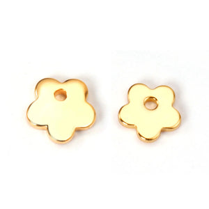 100Pcs Silver Flower Stainless Steel Pendant Charm DIY Jewelry Making