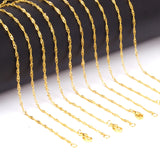 10pcs Stainless Steel Twisted Singapore Chain Necklace 2mm Width
