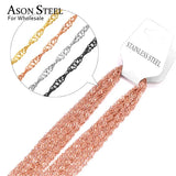 10pcs Stainless Steel Twisted Singapore Chain Necklace 2mm Width