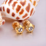 Colorful CZ Flower Stud Earrings Lot