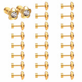 Colorful CZ Flower Stud Earrings Lot