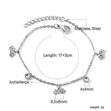 Butterfly Crown CZ Pendant Stainless Steel Women's Jewelry