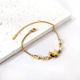 Heart Round CZ Stainless Steel Bracelet for Women