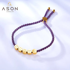 Purple Adjustable Soft Bracelets Stainless Steel Accessories For Women