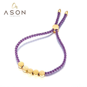 Purple Adjustable Soft Bracelets Stainless Steel Accessories For Women