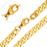 Cuba Link Chains Necklace Stainless Steel 5mm 7mm Choker Jewelry