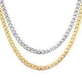 Cuba Link Chains Necklace Stainless Steel 5mm 7mm Choker Jewelry