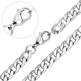 Cuba Link Chains Necklace Stainless Steel 5mm 7mm Choker Jewelry