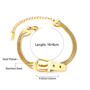Stainless Steel Bangle Bracelet for Women Men 16+3cm Extender