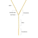 Stainless Steel Choker Letter V Chain Pendant Necklace