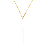 Stainless Steel Choker Letter V Chain Pendant Necklace