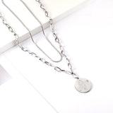 Halloween Wizard Hat Skull Pendant Necklace Stainless Steel