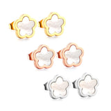 Peach Blossom Shell Charm Bracelet Set