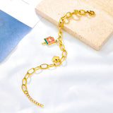 Popsicle & Heart Accessory Stainless Steel Bracelet