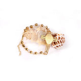 Religious Stainless Steel Beaded Bracelet Bangle