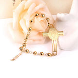 Religious Stainless Steel Beaded Bracelet Bangle