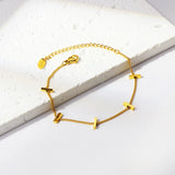 Stainless Steel Link Chain Bangle Bracelet for Women