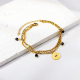 Stainless Steel Link Chain Bangle Bracelet for Women