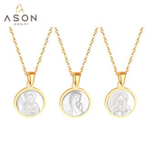 Religious Jesus Virgin Mary Pendant Necklace for Women Chain Jewelry