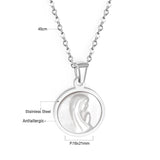 Religious Jesus Virgin Mary Pendant Necklace for Women Chain Jewelry