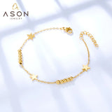 Stars Beads Accessories Link Chain Bracelets Stainless Steel For Women Summer