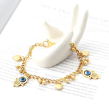 Evil Eyes Plam Mixed Link Chain Bracelets for Women