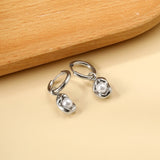 Pearl Stainless Steel Hoops Earrings Piercing Jewelry For Women