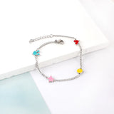 Rabbit Heart Star Balloon Charm Bracelet Stainless Steel
