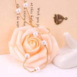 Pearl Pendant Necklace Stainless Steel Snake Chain Choker