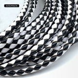 2m Braided Leather Bracelet Findings 4mm Round Leather Rope DIY Earrings