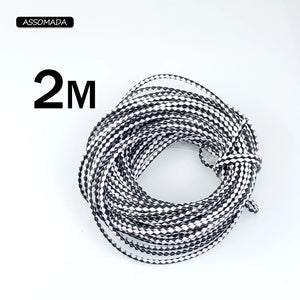 2m Braided Leather Bracelet Findings 4mm Round Leather Rope DIY Earrings