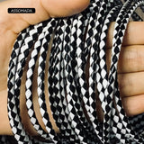 2m Braided Leather Bracelet Findings 4mm Round Leather Rope DIY Earrings